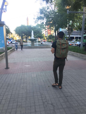 Tony Batts walking in Mexico City